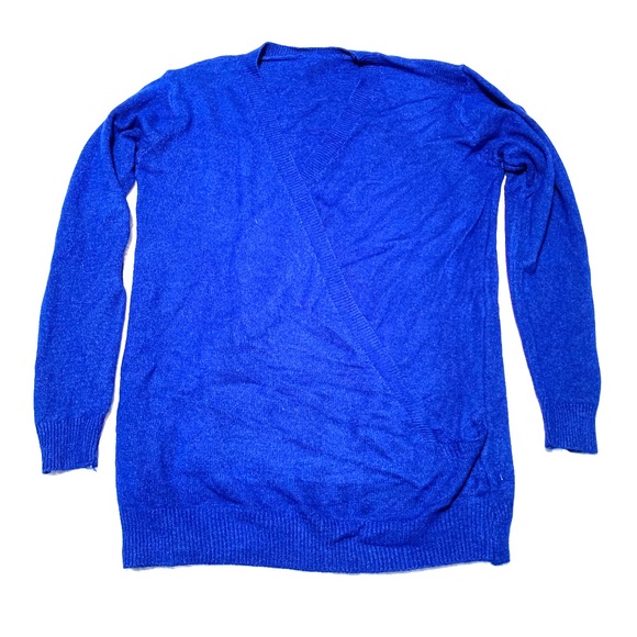 Long Sleeve Sexy Plunge V-neck Wrap Sweater (bin2) - Picture 2 of 5